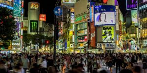 le carrefour hachiko à Shibuya